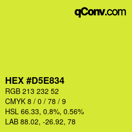 Color code: HEX #D5E834 | qconv.com