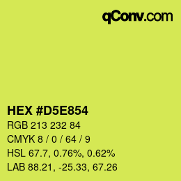 Color code: HEX #D5E854 | qconv.com
