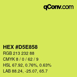 カラーコード: HEX #D5E858 | qconv.com