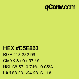 Color code: HEX #D5E863 | qconv.com