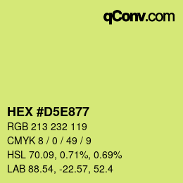 Color code: HEX #D5E877 | qconv.com