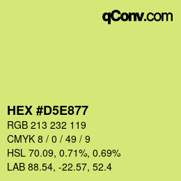 カラーコード: HEX #D5E877 | qconv.com