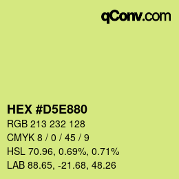 Color code: HEX #D5E880 | qconv.com