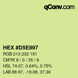 カラーコード: HEX #D5E897 | qconv.com