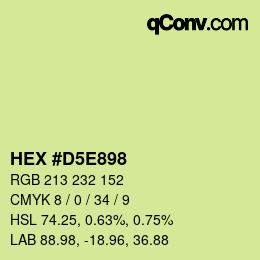 Color code: HEX #D5E898 | qconv.com