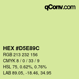 Color code: HEX #D5E89C | qconv.com