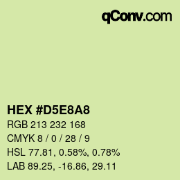 カラーコード: HEX #D5E8A8 | qconv.com