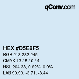 Color code: HEX #D5E8F5 | qconv.com