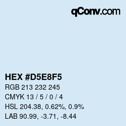 カラーコード: HEX #D5E8F5 | qconv.com