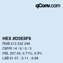 Color code: HEX #D5E8F8 | qconv.com