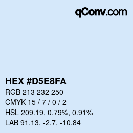 Color code: HEX #D5E8FA | qconv.com