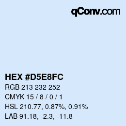 Color code: HEX #D5E8FC | qconv.com