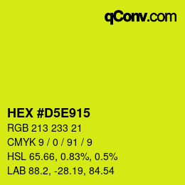 Color code: HEX #D5E915 | qconv.com