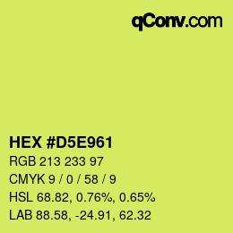 Color code: HEX #D5E961 | qconv.com