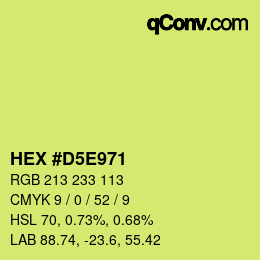 カラーコード: HEX #D5E971 | qconv.com