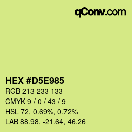 Color code: HEX #D5E985 | qconv.com