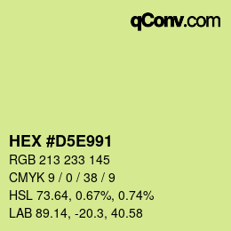 Color code: HEX #D5E991 | qconv.com