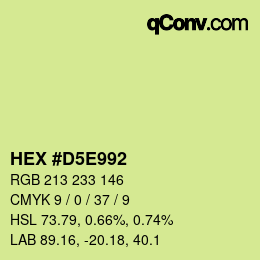 Color code: HEX #D5E992 | qconv.com