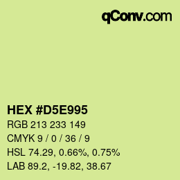Color code: HEX #D5E995 | qconv.com