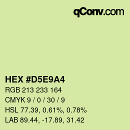 Color code: HEX #D5E9A4 | qconv.com