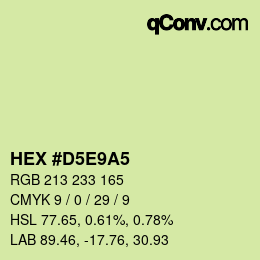 Color code: HEX #D5E9A5 | qconv.com