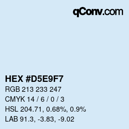 Color code: HEX #D5E9F7 | qconv.com