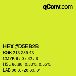 Color code: HEX #D5EB2B | qconv.com