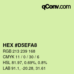 Color code: HEX #D5EFA8 | qconv.com