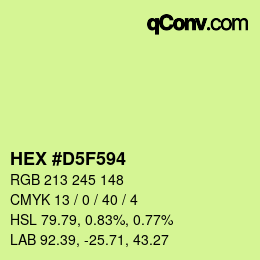 カラーコード: HEX #D5F594 | qconv.com