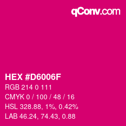 Código de color: HEX #D6006F | qconv.com