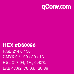 Color code: HEX #D60096 | qconv.com
