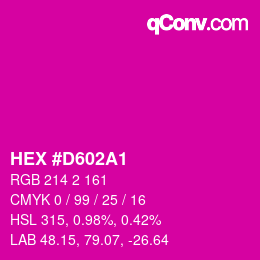 Color code: HEX #D602A1 | qconv.com