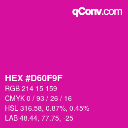 Color code: HEX #D60F9F | qconv.com