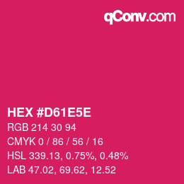 Código de color: HEX #D61E5E | qconv.com