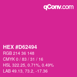 Color code: HEX #D62494 | qconv.com