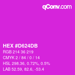 颜色代码: HEX #D624DB | qconv.com