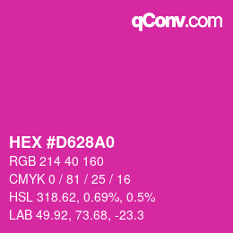 Color code: HEX #D628A0 | qconv.com