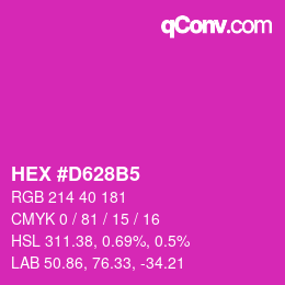 Color code: HEX #D628B5 | qconv.com