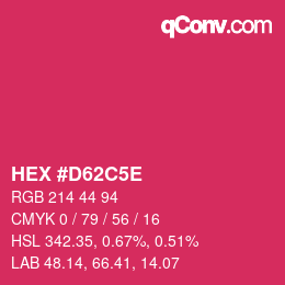 Código de color: HEX #D62C5E | qconv.com