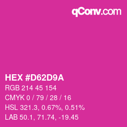 Color code: HEX #D62D9A | qconv.com