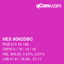 Color code: HEX #D62DBC | qconv.com