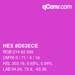 Color code: HEX #D63ECE | qconv.com