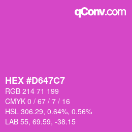 Color code: HEX #D647C7 | qconv.com