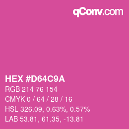 Color code: HEX #D64C9A | qconv.com