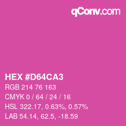 Color code: HEX #D64CA3 | qconv.com