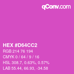 Color code: HEX #D64CC2 | qconv.com