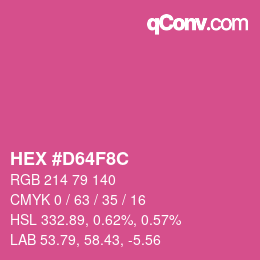 Color code: HEX #D64F8C | qconv.com