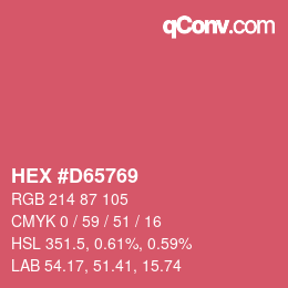 Color code: HEX #D65769 | qconv.com