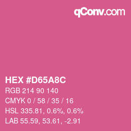 Color code: HEX #D65A8C | qconv.com