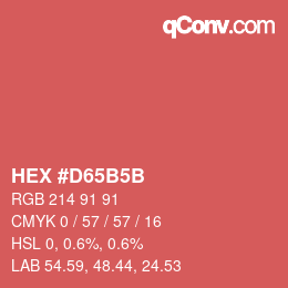 Color code: HEX #D65B5B | qconv.com